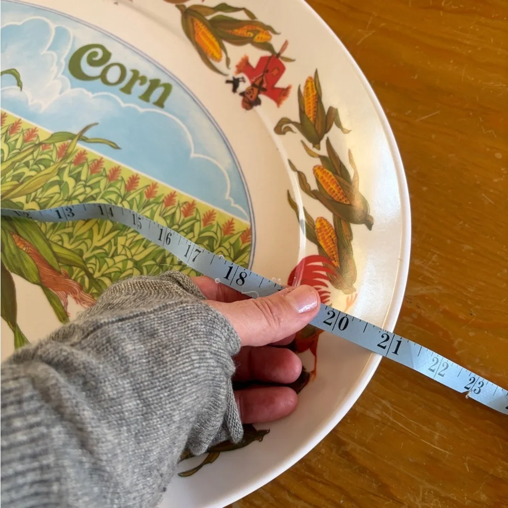 Rustic Corn Design Oval Platter - Picture 2 of 7